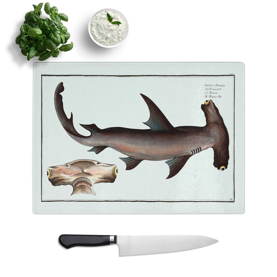 Glass Hammerhead Shark by M.E. Bloch Chopping Board