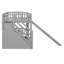Lit mezzanine simple avec deux tiroirs et glissade, gris-1490046849