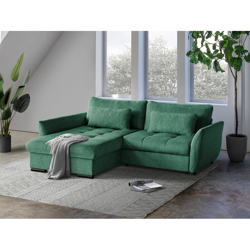 Barbarino 3 Seater Sofa Bed, Left Hand Facing, Green