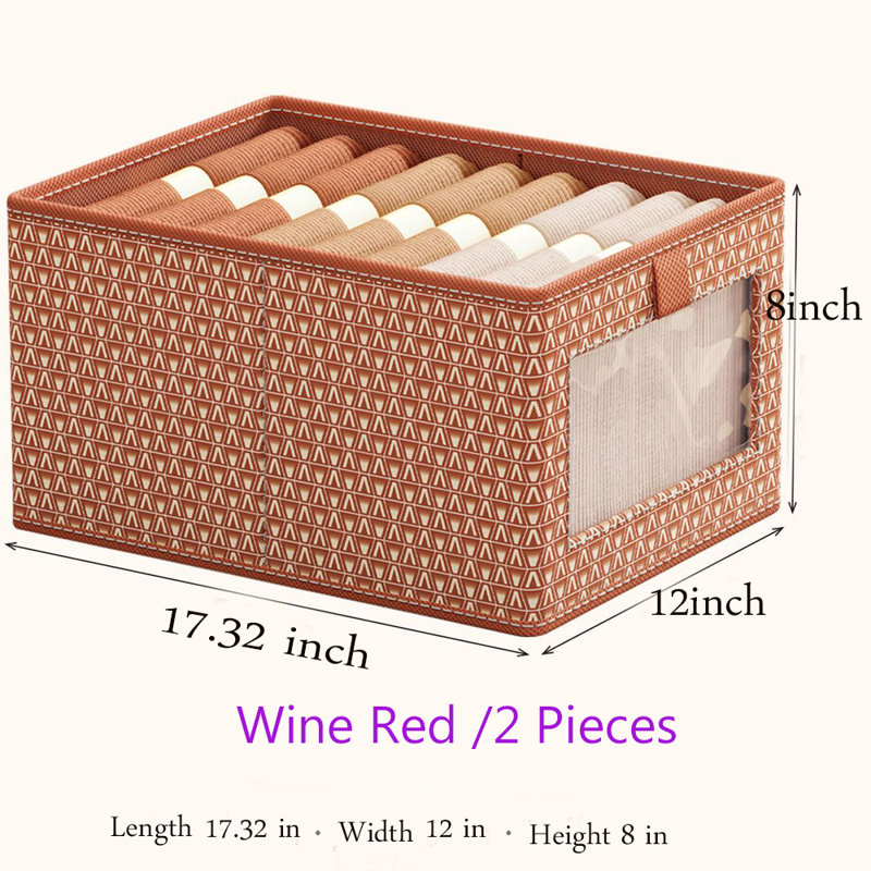Ebern Designs Fabric Bin, Red