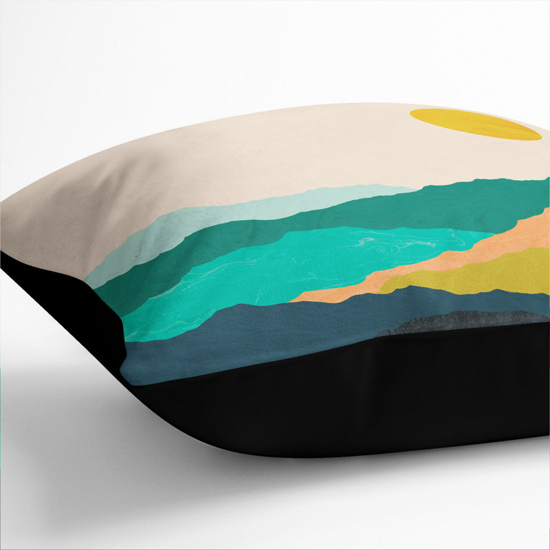 Square Cushion, 55cm H x 55cm W x 20cm D, Black