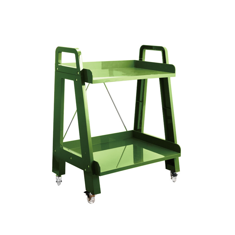 Plastic Utility Cart With Handles And Casters