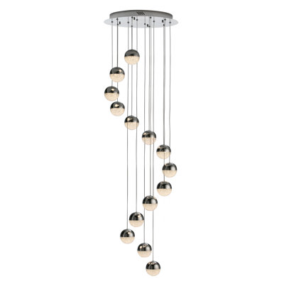 Avocet 14 - Light Chrome LED Cluster Pendant