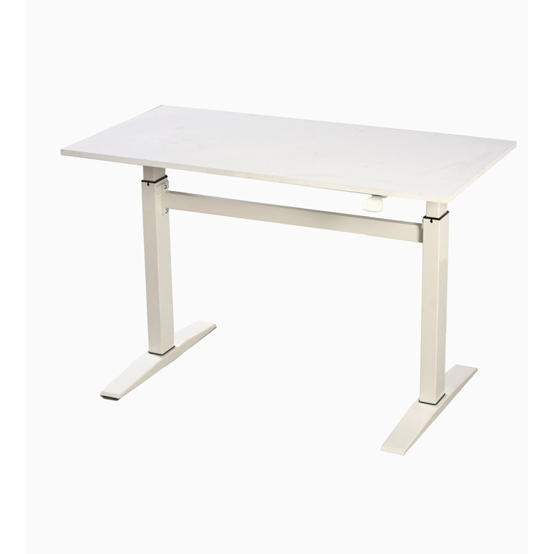 47" Tech Desk Standing And Adjustable Desk In White