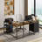 Morihisa L Shaped Desk, 94.5" Reversible Computer Gaming Desk With 3 Drawers, Corner Desk With 2 Monitor Stand, Home Office Desk Workstation-1930855313