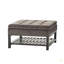 Table de repose-pieds avec rangement, repose-pieds carré avec rangement et support inférieur, table de repose-pieds capitonnée et rembourrée pour le salon