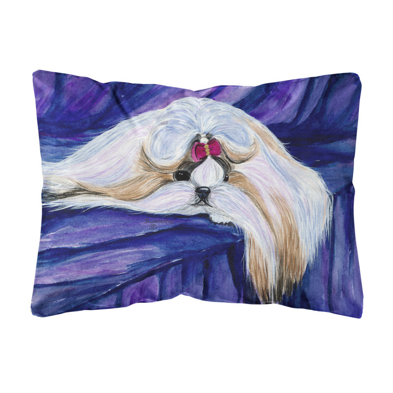 Coussin décoratif intérieur/extérieur shih tzu