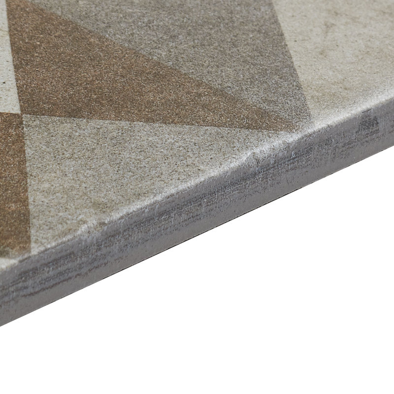 Encausto 8" x 8" Porcelain Field Tile, Warm Figura