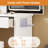 Vanity Desk With Led Mirror Lights And Power Outlet Charging Station