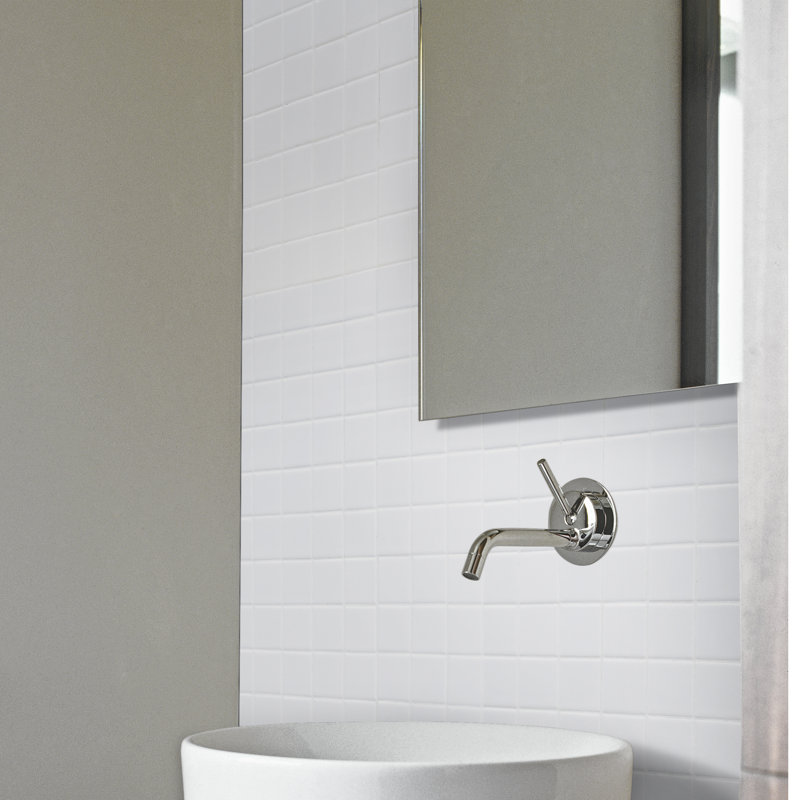 Carreau de mosaïque pour plancher et mur 12 po x 12 po, Blanc mat