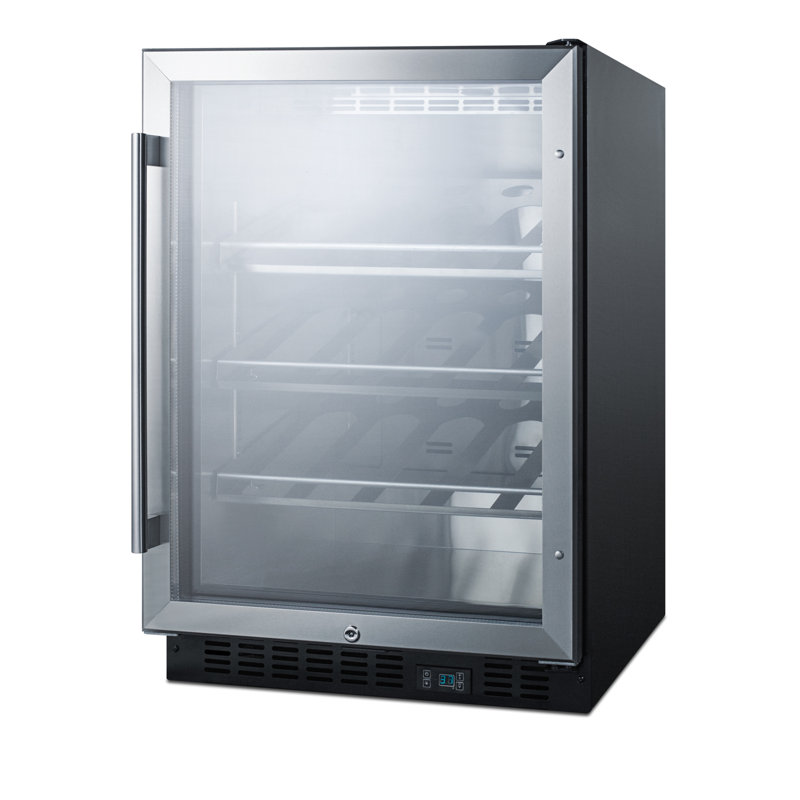 Summit Appliance Single Zone 23.63'' Built-In 20 Bottle Wine Refrigerator with Reversible Door
