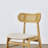 Upholstered Dining Chairs with Rattan Back-366163355