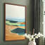 Reproduction encadrée turquoise et orange II - bois massif-1533469748-1533469744