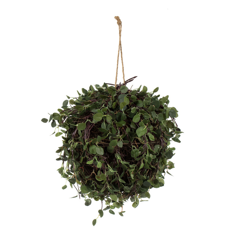 Boule de vigne ange artificiel vert, H 8 po x l 8 po x P 8 po
