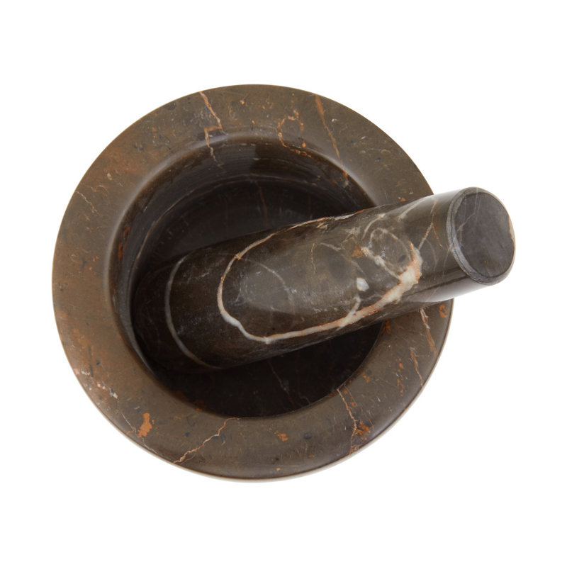 Lariviere Marble Mortar And Pestle Set, Brown