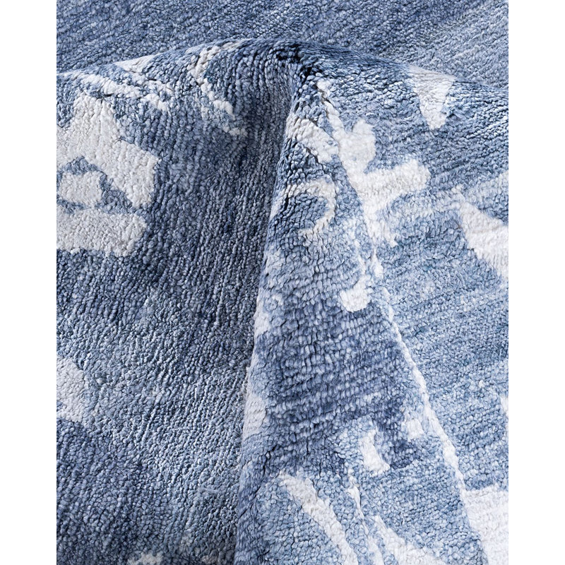 Overdyed One-of-a-Kind Rectangle 9'2" X 12'2" Hand Knotted Area Rug