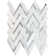 Luna 1" x 3" Marble Herringbone/Chevron Mosaic Wall Tile