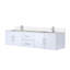 Meuble-lavabo double 80 po X P 22 po D, plateau en marbre de culture et ensemble de robinet-117843602