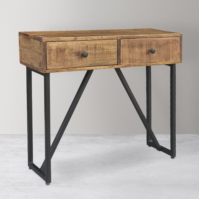 Aigul 36'' Solid Wood Top Console Table