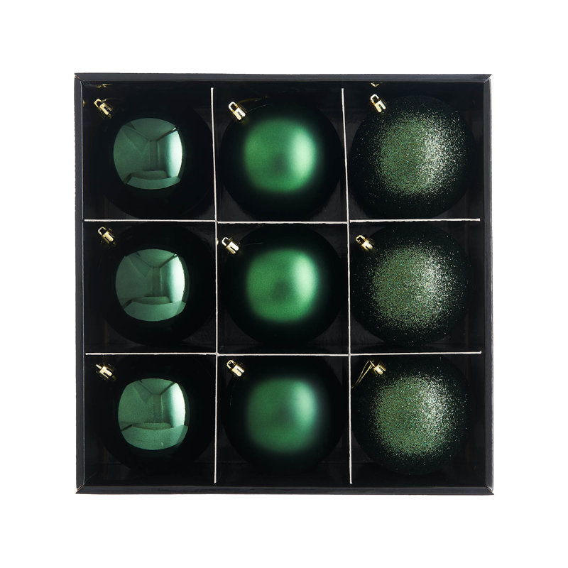 11cm Solid Colour Plastic / Acrylic Bauble, Sage Green