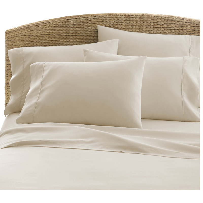 Simply Soft Brushed Microfiber Solid 6 Piece Sheet Set, Cream, Cal.King Sheet Set + 1 Fitted Sheet + 2 Pillowcase