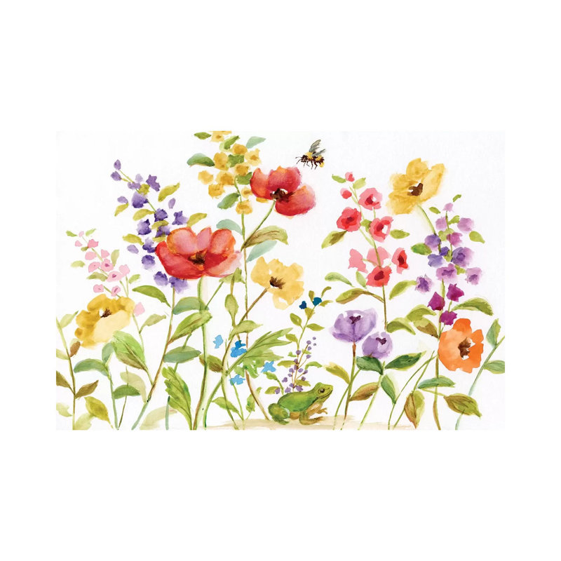 Garden Frog by Nan - Wrapped Canvas Painting, 66.04 cm H x 45.72 cm W x 1.91 cm D