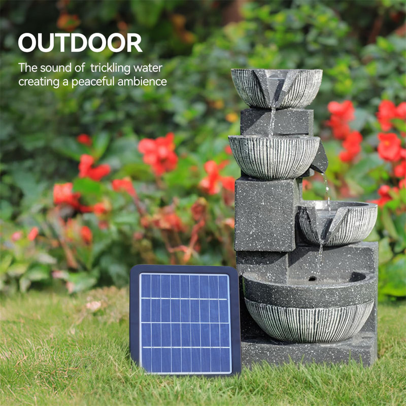 Weather Resistant Floor Fountain with Light