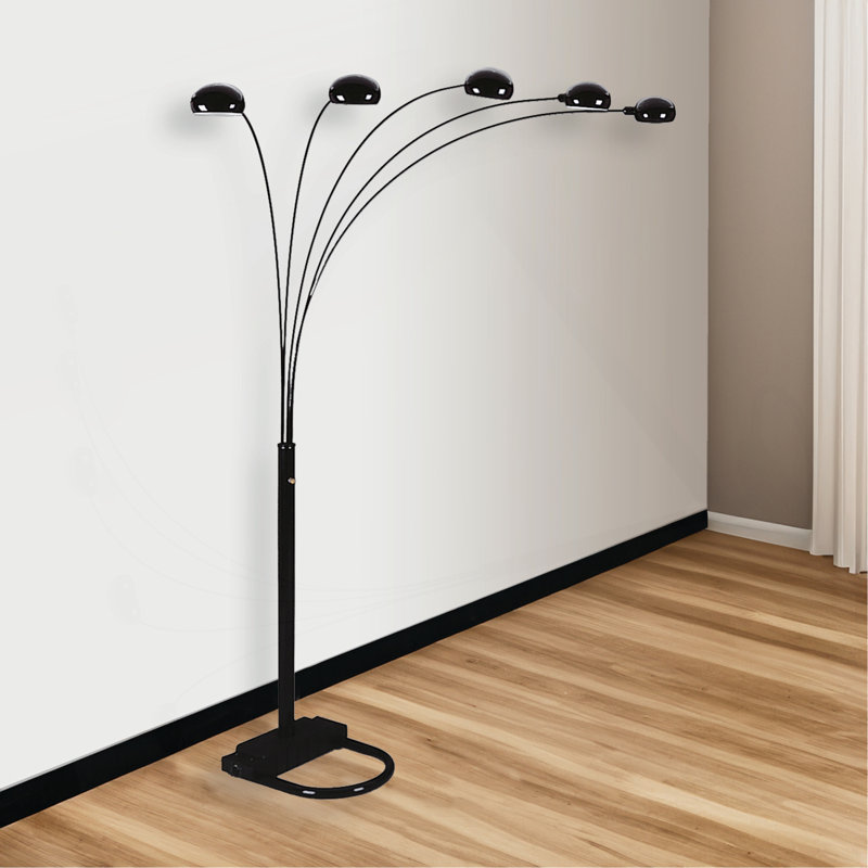 Lampe de plancher de style moderne avec abat-jour de paon classique 1 pièce 82 po