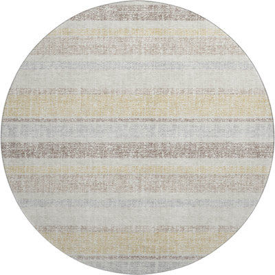 Premium Machine Washable Mayfield AMF2122 Striped Rug