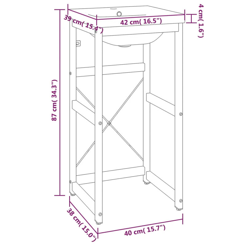 Haff 400mm Single Bathroom Vanity with Basin, White