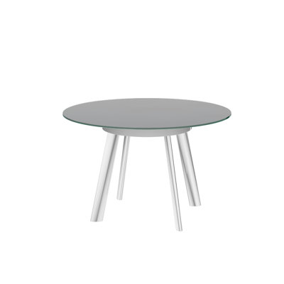 Glass Swivel Extending Dining Table