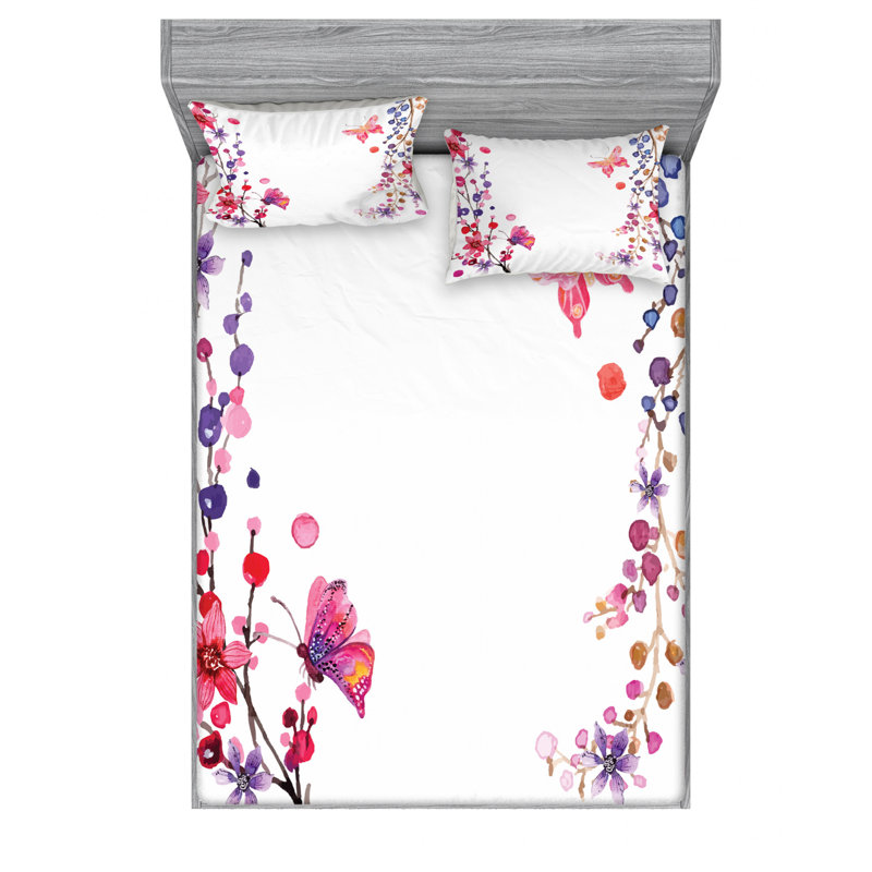 Microfiber Sheet Set, Queen Sheet Set with Fitted Sheet
