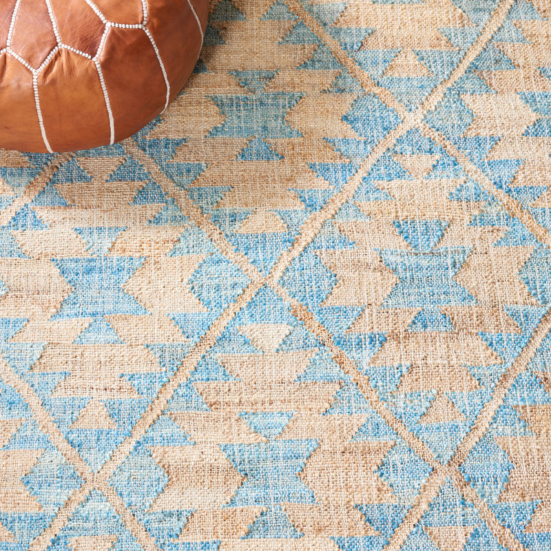 Kayleigh-Marie Kilim Flat Weave Jute Southwestern Rug, Rectangle 3' x 5'