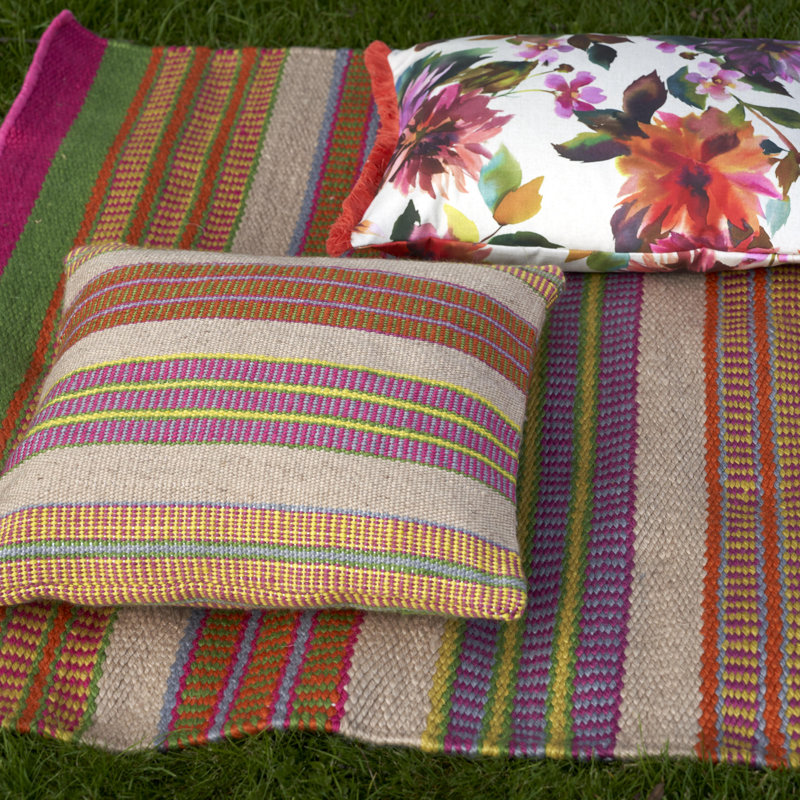 Mahakam Coral Outdoor Rug, Rectangle 3'11" x 5'11"