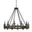 Geraghty 12 - Light Wagon Wheel Chandelier