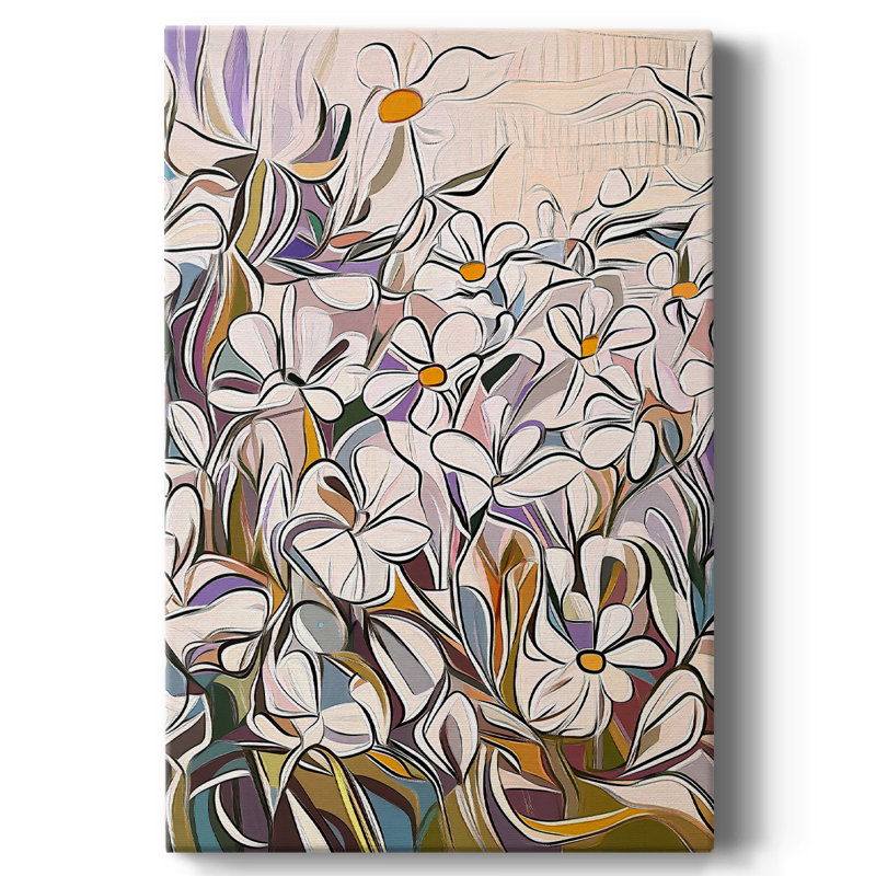 Floral avec toile tendue tendue CCXLII Gallery, H 48 po x l 32 po