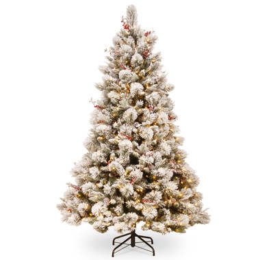 Snowy Flocked Tree, Artificial Christmas Tree