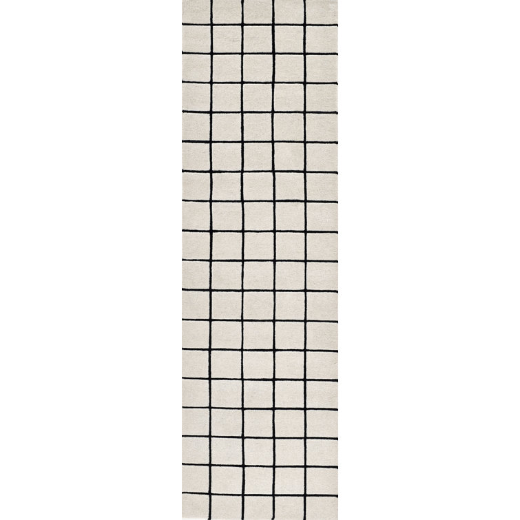 Montara Form Hand Tufted Wool Geometric Ivory Area Rug