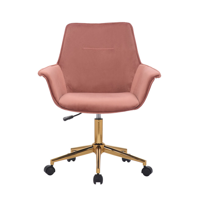Chaise de travail en velours Garrow, Ros