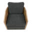 Chaise pivotante en rotin Keegan