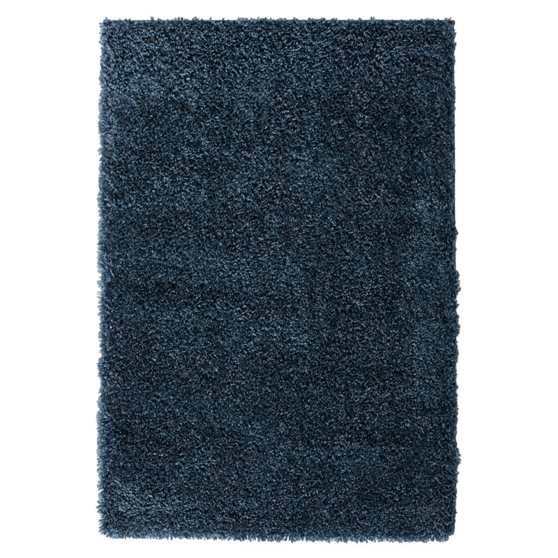 Shaggy Lush Dark Blue Rug, Rectangle 100 x 150cm