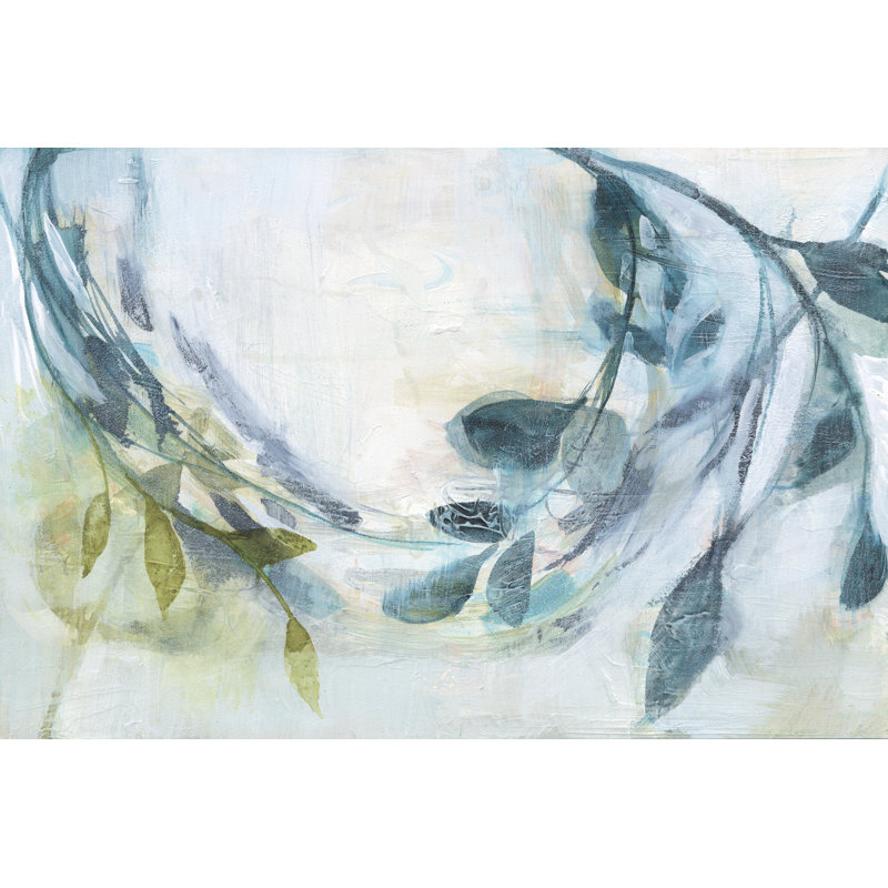 Branches And Shadows II - Painting, 30 cm H x 46 cm W, Black Floater Frame