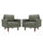 Bridgeview 32" Square Square Arm Accent Chair, Sofa Chair, Gray Set of 2-775470443