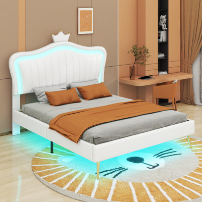 Johnathon Vegan Leather Platform Bed