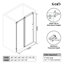 Porte de douche coulissante simple sans cadre l 44 à 49 po x H 76 po avec verre trempé transparent de 3/8 po (10 mm), film incassable et localisateur de trou d'installation - Rail supérieur rond-122544162