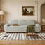 Canapé 3 places Cloud incurvé de 224 cm (88 po), recouvert de tissu capitonné, avec accoudoirs arrondis, coussins en mousse haute densité et base en fer.-1540205179