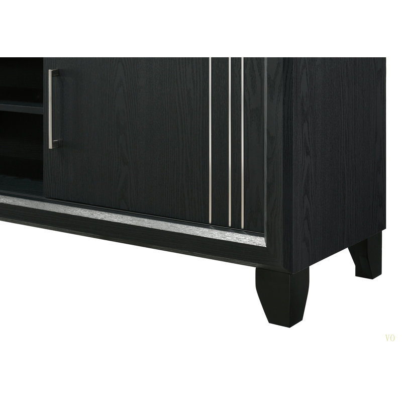 Meuble télé contemporain 1Pc, Gris anthracite