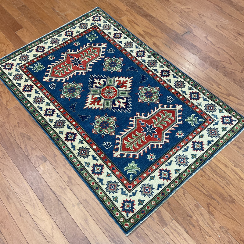  Handmade Kazak Wool Rug