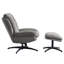 Fauteuil d'appoint en chenille pivotant à 360 ° avec design Elowen - capitonné ()-1999552191