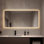 Miroir moderne minimaliste en cuivre sans cuivre de 48 po x 24 po CushJoy, miroir de meuble-lavabo mural à cadre en métal ultra-mince, miroir mural décoratif élégant pour salle de bain de luxe moderne, chambre à coucher, vestibule, décoration intérieure